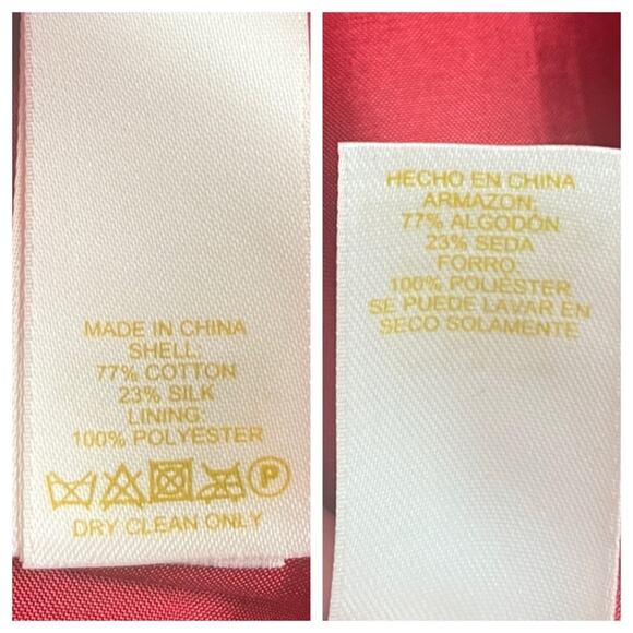 Kate Spade Dress Fit Flare Round Neck Cherry Red Cotton Silk Women’s Size 10 - Picture 10 of 11